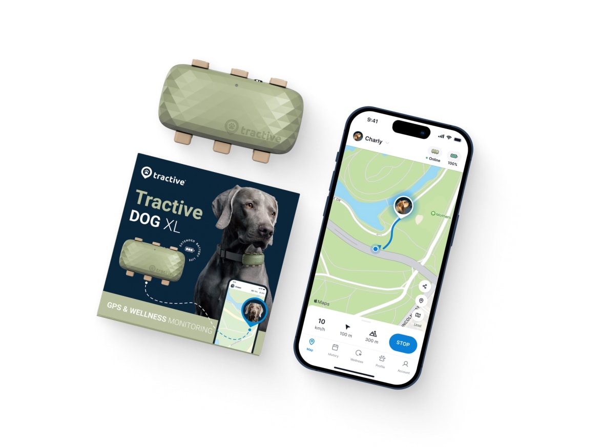 Packaging of Tractive GPS DOG 4