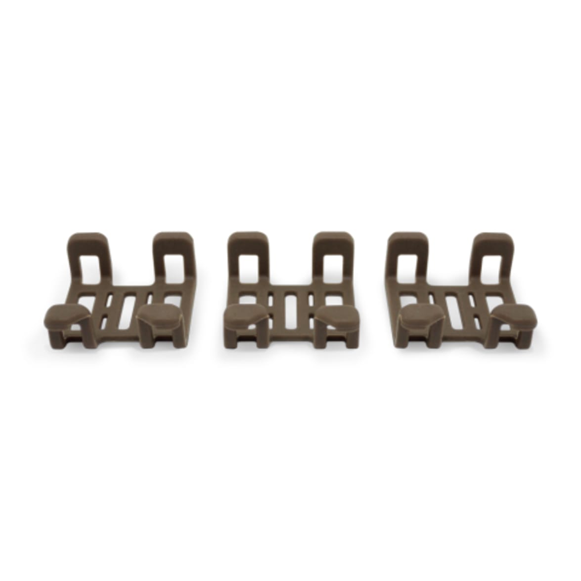 3 Mounting Clips (Brown) for Tractive DOG 4