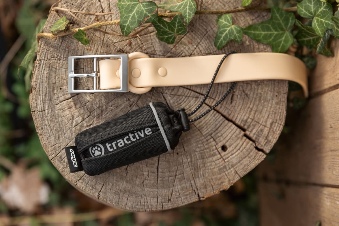 Tractive pouch on log