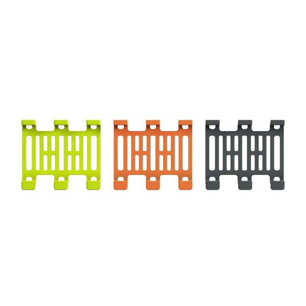 3 XL Adventure Clips - Green, Orange, Grey