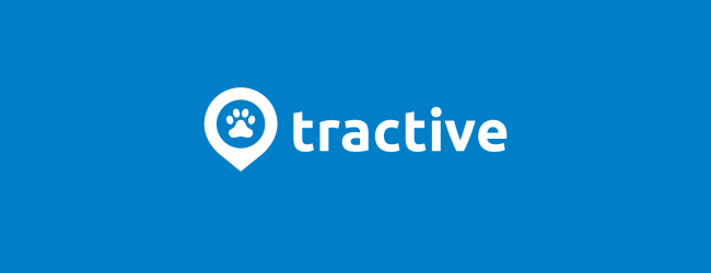 tractive logo on blue background