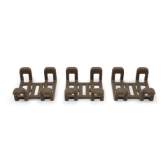 3 Mounting Clips (Brown) for Tractive DOG 4